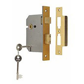 Union 3 Lever Mortice Lock 3" Polished Brass Y2277PL78