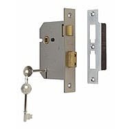 Union 3 Lever Mortice Lock 3" Satin Chrome DY227778