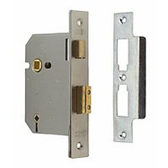 Union Bathroom Mortice Lock 3" Satin Chrome Y2294CH76