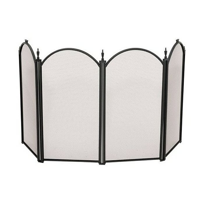 De Vielle Fireside 4 Fold Black Firescreen GUD035889 - Ray Grahams