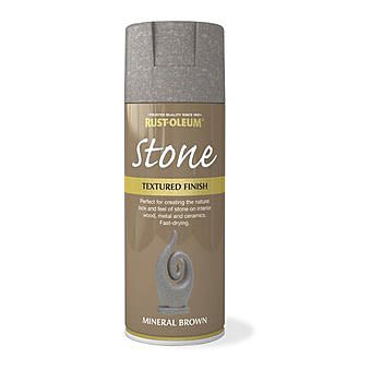 RustOleum Stone Textured Finish Spray Paint Mineral Brown 400ml