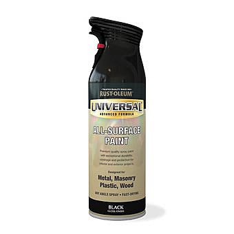 RustOleum Universal All Surface Spray Paint - Black Gloss