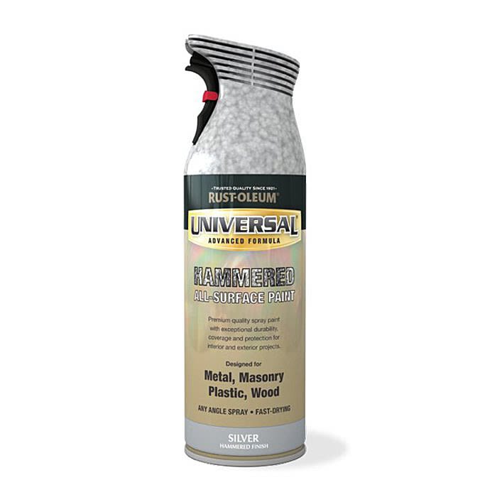RustOleum Hammered Silver Universal All Surface Spray Paint Ray
