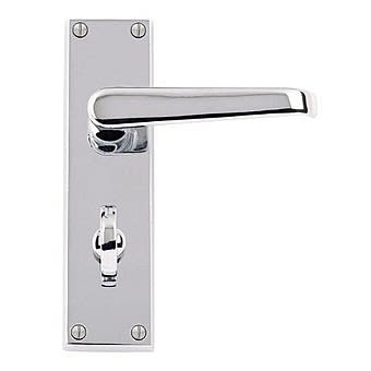 Centurion Chrome Victorian Bathroom Lock Door Handles