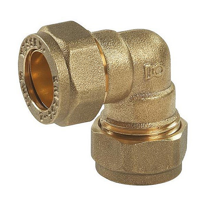 Brass Compression Elbow MDPE Alkathene 20mm - 18442000