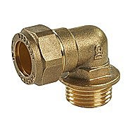 15mm x G1/2 Female Elbow Adaptor Brass Compression Fittings Straight  Connector : : DIY & Tools