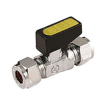 Compression Gas Valve 10mm Chrome
