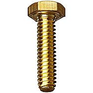 Brass Hexagon Head Bolt M6 x 25mm Bolt Single