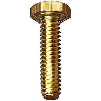 Brass Hexagon Head Bolt M6 x 25mm Bolt Single