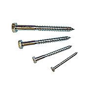 Coach Screw 10mm x 120mm Zinc Plated With Hexagon Head Single