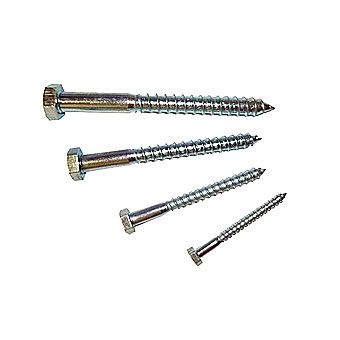 Coach Screw 10mm x 120mm Zinc Plated With Hexagon Head Single