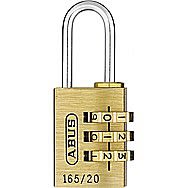 Abus 165/20 20mm 165 Series Traveller Brass Combination Padlock