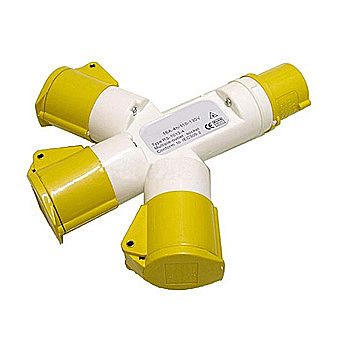 Draper 110 Volt 3 way 16A Splitter