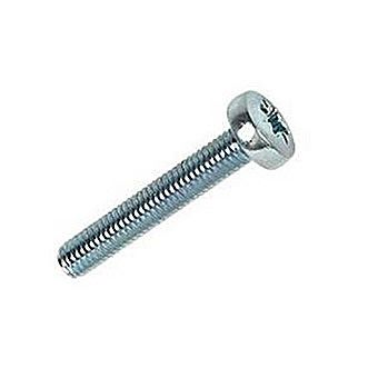 Machine Screw M4 x 50mm Pozi Round Head Zinc Plated Single