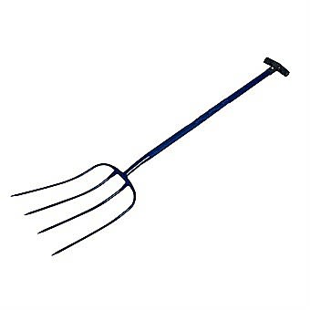 4 Tine Manure Fork With Plastic Handle