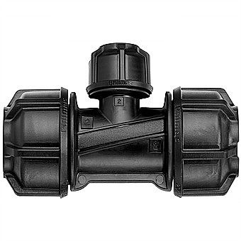 Philmac Alkathene Reducing Tee Connector 3/4 x 1/2 Inch - 9332