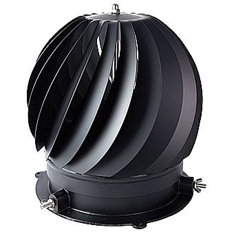 Rotorvent Ultralite 2 Spinning Chimney Cowl For Downdraught in Black