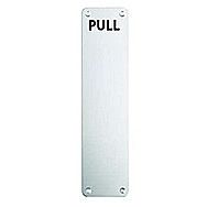 Eurospec Aluminium Pull Plate 12 x 3 Inches