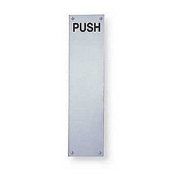 Eurospec Aluminium Push Plate 12 x 3 Inches