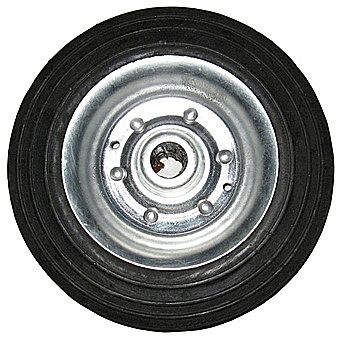 Steel Hub Wheel With Solid Rubber Tyre 1 Inch