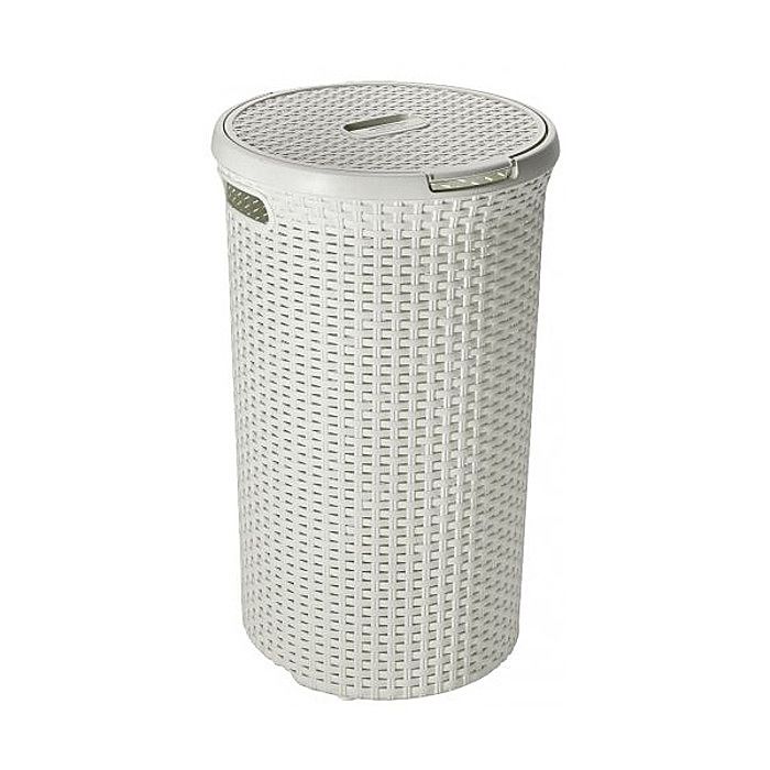 Curver Rattan Round Laundry Basket 48 Litre Ray Grahams DIY Store