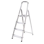 Werner Trade Step Ladder 4 Tread High Handrail Platform