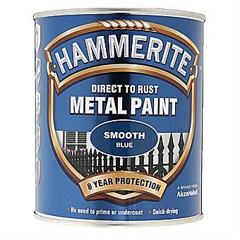 Picture of Hammerite Direct To Rust Metal Paint Smooth Blue
