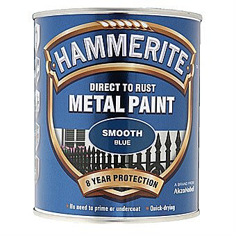 Picture of Hammerite Direct To Rust Metal Paint Smooth Blue