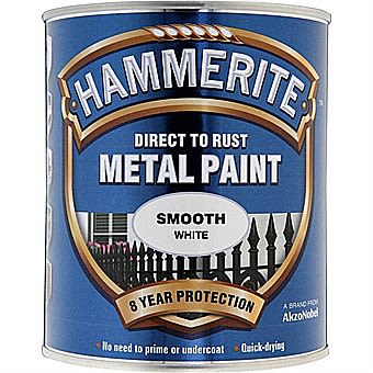 Picture of Hammerite Direct To Rust Metal Paint Smooth White