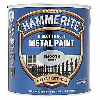 Picture of Hammerite Direct To Rust Metal Paint Smooth Silver