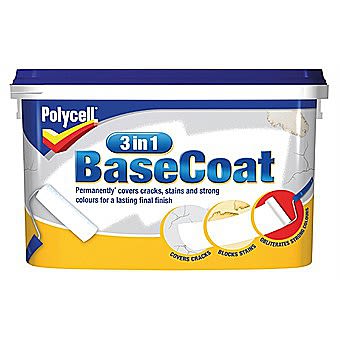 Polycell 3 In 1 Base Coat For Walls 5 Litre Tub