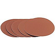 Draper 23360 200mm Assorted Hook & Loop Backed Aluminium Oxide Sanding Discs Pack of 5