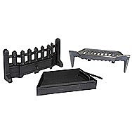 Classic Fire Front, Grate and Ashpan 16" Set