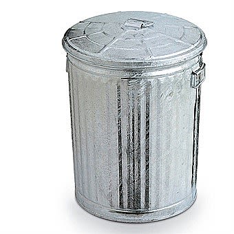 Galvanised Dust Bin With Metal Lid