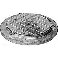 Round Galvanised Alloy Inspection Cover 340 mm