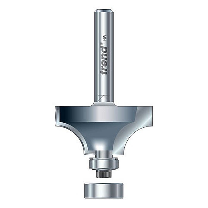 Trend 46/145X1/4TC 1/4" 11.1mm Bearing Guided Ovolo Router Cutter Ray