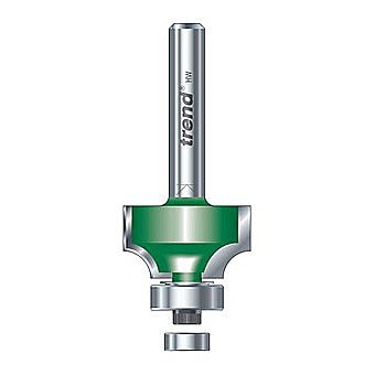 Trend C076 1/4" 6.3mm Radius Bearing Guided Round Over Router Cutter