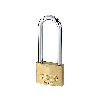 Abus 65/50 Long Shackle Brass Padlock 80mm Shackle