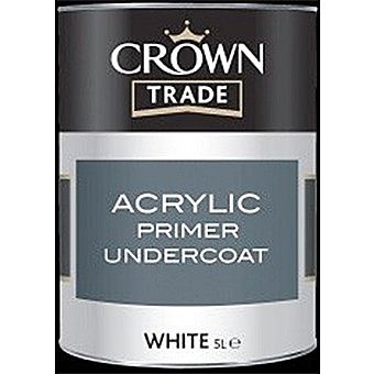 Crown Trade Acrylic Primer Undercoat White 1 Litre