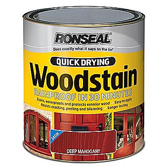 Ronseal Quick Drying Wood Stain Deep Mahogany 2.5 Litres