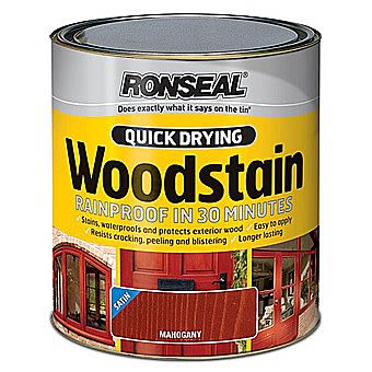 Ronseal Quick Drying Wood Stain Mahogany 0.75 Litres