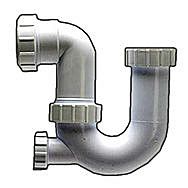 2 Piece 40mm Bath Trap With Cleaning Eye