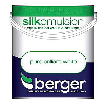 Berger Silk White Emulsion Paint 10L Tub
