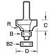 Trend 46/140X1/4TC 1/4&quot; 9.5mm Bearing Guided Ovolo Router Cutter