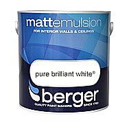 Berger Flat White Matt Emulsion Paint 5 Litre Tin