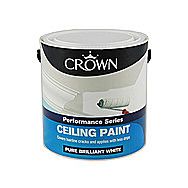 Crown Performance Ceiling Paint Pure Brilliant White 2.5 Litres