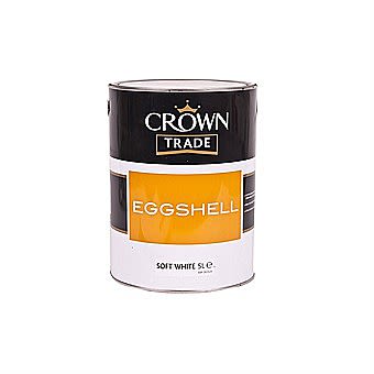 Crown Trade Eggshell Paint White 2.5 Litre
