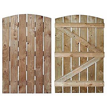 Vertical Board Round Top Gate 1800 x 900mm