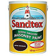 Sandtex 15 Year Exterior Ultra Smooth Paint 10 Litre Bitter Chocolate