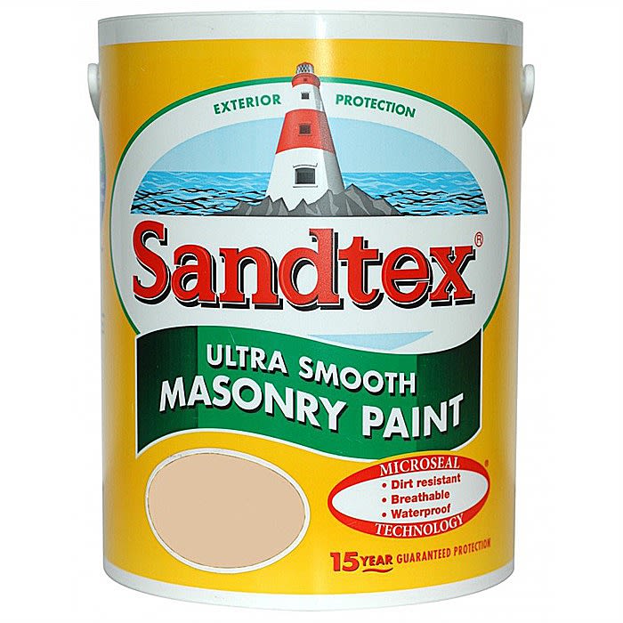 Sandtex 15 Year Exterior Ultra Smooth Masonry Paint 5 Litre Magnolia
